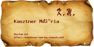 Kasztner Mária névjegykártya