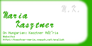 maria kasztner business card